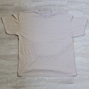 Hanes Heavyweight 50/50 Beige Tan Blank T-Shirt X-Large